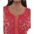 Ada Hand Embroidered Carrot Pink Faux Georgette Lucknowi Chikankari Kurti