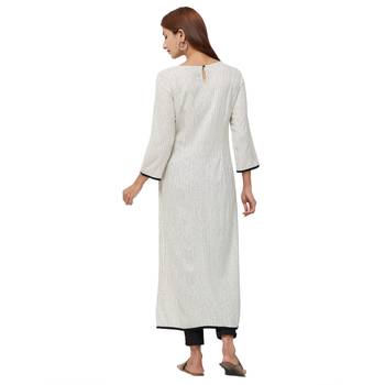 White plain rayon kurti 3