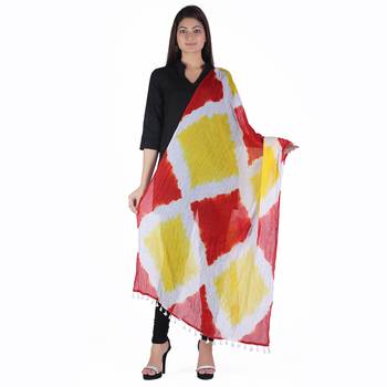 Multicolor Dyed Cotton Dupatta 1