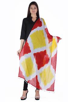 Multicolor Dyed Cotton Dupatta