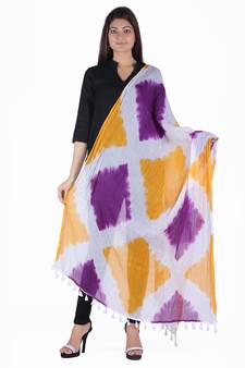 Multicolor Dyed Cotton Dupatta