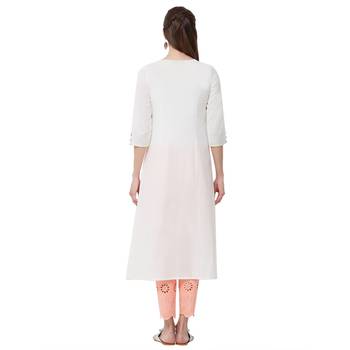 White printed rayon kurti 3
