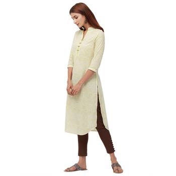 White printed cotton kurti 2