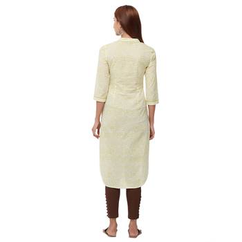White printed cotton kurti 3