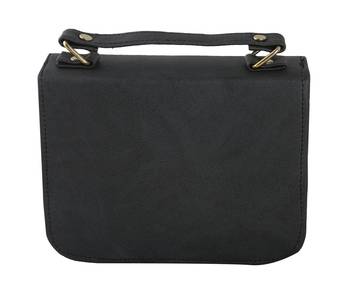 Women Casual Black leatherette Sling Bag 3