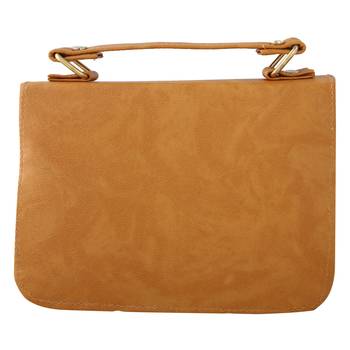 Women Casual Tan leatherette Sling Bag 3