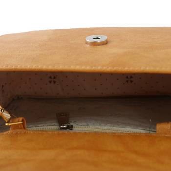 Women Casual Tan leatherette Sling Bag 4