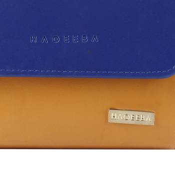 Royal Blue and Brown Leatherette Sling bag for Women 5