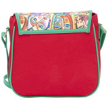 Haqeeba Casual Women Red Multi Face Printed Sling Bag 3