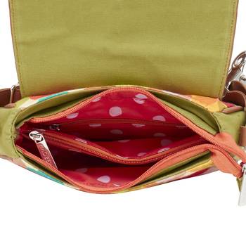 Haqeeba Casual Women Green Circled Printed Sling Bag 4