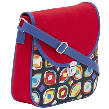 Haqeeba Casual Women Red Geometric Printed Sling Bag 2