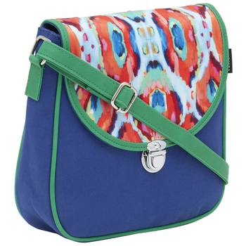 Haqeeba Casual Women Blue, Printed Canvas Sling bag 2