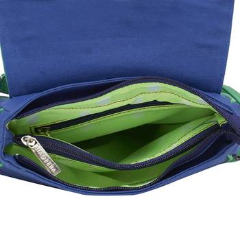 Haqeeba Casual Women Blue, Printed Canvas Sling bag 4