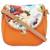 Haqeeba Casual Women Orange Floral Printed Sling Bag