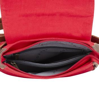 Haqeeba Casual Women Red, Multicolored Printed Canvas Sling bag 4