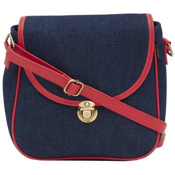 Haqeeba Casual Women Blue Denim Sling Bag 1