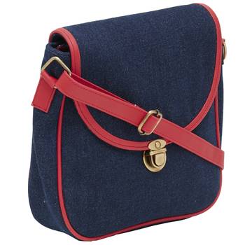 Haqeeba Casual Women Blue Denim Sling Bag 2