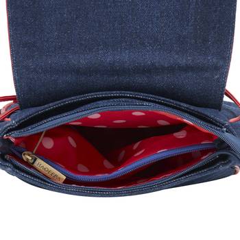 Haqeeba Casual Women Blue Denim Sling Bag 4
