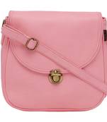 Haqeeba Casual Women Leatherette Pink Sling Bag