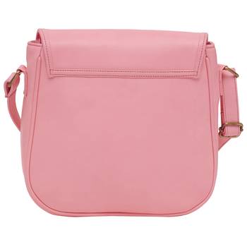 Haqeeba Casual Women Leatherette Pink Sling Bag 3