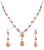 Pink crystal necklace sets