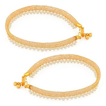 White crystal anklets 1