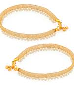 White crystal anklets