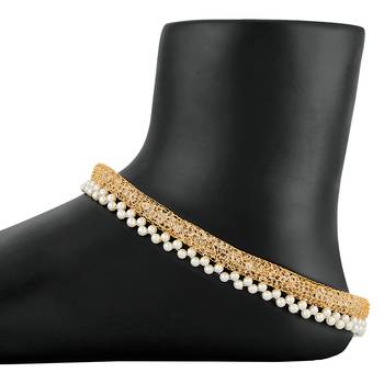 White crystal anklets 2
