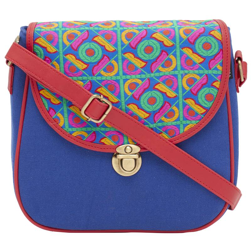 Canvas Sling Haqeeba Bags Buy HAQEEBA Red Embroidered Sling Bag