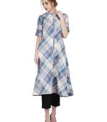 Grey printed cotton kurti