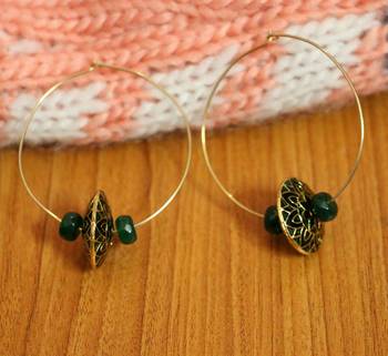 Green Onyx Hoops 1