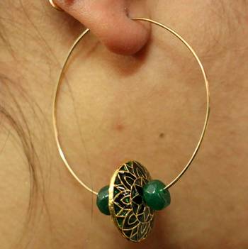 Green Onyx Hoops 2