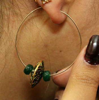 Green Onyx Hoops 3