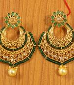 Green Onyx Chandbali