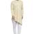 Designer Beige Linen Kurta With Churidar Pyjama For Men By Treemoda