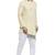 Designer Beige Linen Kurta With Churidar Pyjama For Men By Treemoda