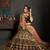 Maroon Embroidered Velvet Unstitched Lehenga With Dupatta