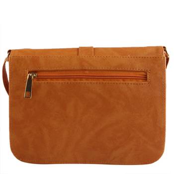 Women Casual Yellow leatherette Sling Bag 3