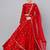 Red Mirror Work Art Silk Semi Stitched Indian Wedding Lehenga Dress