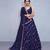 Mesmerizing Navy Blue Embroidered with mirror work Art Silk Party wear Lehenga choli