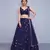 Mesmerizing Navy Blue Embroidered with mirror work Art Silk Party wear Lehenga choli