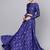 Royal blue Mirror Work Art Silk Semi Stitched Indian Designer Lehenga Dress