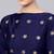 Navy Blue Mirror Work Art Silk Semi Stitched Indian Party Lehenga Dress