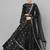 Black Mirror Work Art Silk Semi Stitched Indian Ceremonial Lehenga Dress