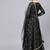 Black Mirror Work Art Silk Semi Stitched Indian Ceremonial Lehenga Dress