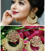 Ethnic Indian Bollywood Chandbali Pearl Designer Earrings