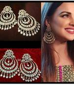 Ethnic Indian Bollywood Chandbali Kundan Designer Earrings