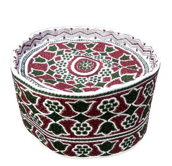 Zig zag border islamic crown cap 1