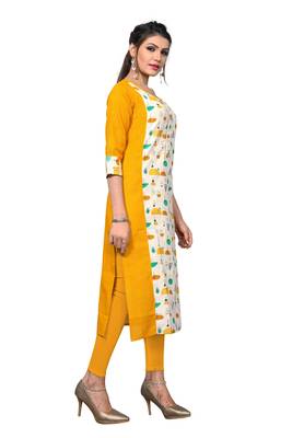 Multicolor Printed Flex Cotton Straight kurti 3