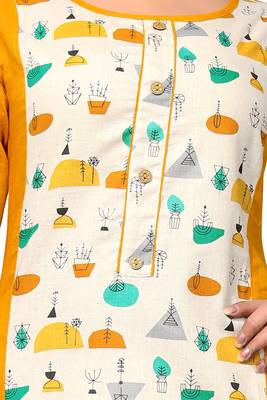Multicolor Printed Flex Cotton Straight kurti 4